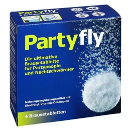 Partyfly šumeče tablete, 4 kos