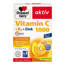 Doppelherz Vitamin C 1000 + D3 + Cink Depot tablete, 30 kos