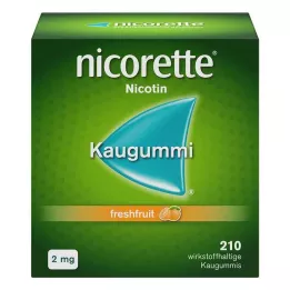 NICORETTE 2 mg žvečilni gumi svežega sadja, 210 kosov