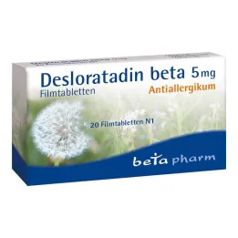 Desloratadin beta 5 mg filmsko obložene tablete, 20 kom