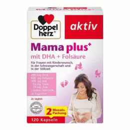 DOPPELHERZ Mama plus z DHA+folno kislino kapsule, 120 kos