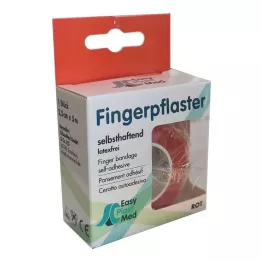 UM EASYPLAST Obliž za prste samolepilni 2,5 cm x 5 m rdeč, 1 kos