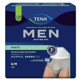 TENA® MEN ACTIVE FIT Hlače Normal grey S/M za inkontinenco, 12 kosov