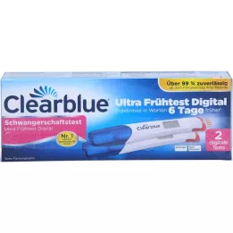 CLEARBLUE Pregnancy Ultra zgodnji digitalni test, 2 kom