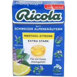 RICOLA o.Z.Box Mentol-Limona ekstra močni bonboni, 50 g
