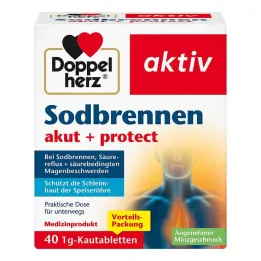 Doppelherz zgaga akutna + protect žvečljive tablete, 40 kom