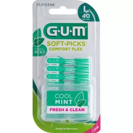 GUM Mehke trzalice Comfort Flex mint velike, 40 kos
