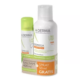 A-DERMA Promo komplet EXOMEGA CONTROL Balzam+pršilo, 1 kos