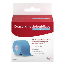 Draco kineziološki trak 5 cmx5 m turkizen, 1 kos