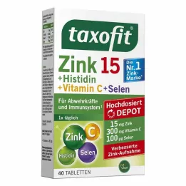 Taxofit cink + histidin + selen depo tablete, 40 kos
