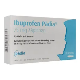 Ibuprofen Pedia 75 mg svečke, 10 kosov