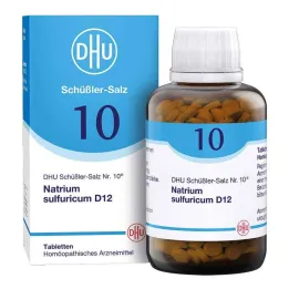 DHU Schüsslerjeva sol št. 10 Tablete natrijevega žveplovega dioksida D12, 900 tablet