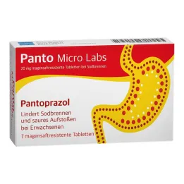 Panto Micro Labs 20 mg enterično obložene tablete proti zgagi, 7 kom