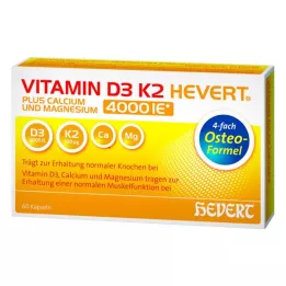 VITAMIN D3 K2 Hevert plus Ca Mg 4000 IE/2 kapsuli, 60 kom