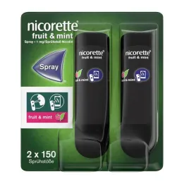 Nicorette Fruit & Mint sprej 1 mg / pršilo Nfc, 2 kos