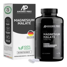 Magnezijev malat 3000 mg veganske tablete, 180 kos