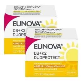 Eunova Duoprotect D3 + K2 4000 I.U. / 80 µg kapsule, 2x90 kos