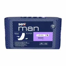 Seni® Man inkontinenčna blazinica super raven 5, 15 kos