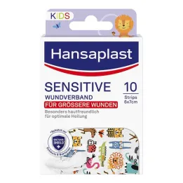 Hansaplast Kids mavčni trakovi Sensitive 6x7 cm, 10 kosov