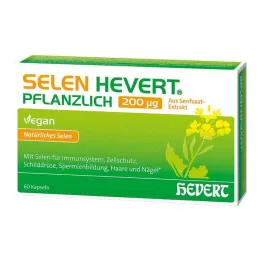 Selen Hevert rastlinska 200 µg kapsule, 60 kosov