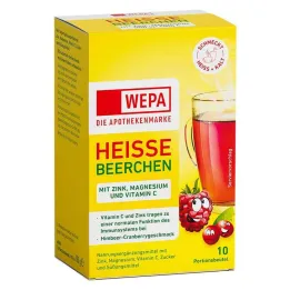 Wepa pekoče jagode + vitamin C + cink + magnezij v prahu, 10X10 g