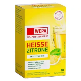 Wepa pekoča limona + vitamin C v prahu, 10X10 g