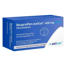 Ibuprofen axicur® 400 mg akutne filmsko obložene tablete, 50 kos