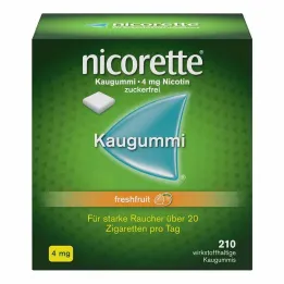 nicorette® žvečilni gumi freshfruit, 4 mg nikotina, 210 kosov