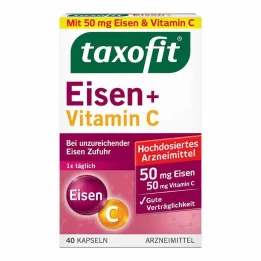 taxofit® železo + vitamin C kapsule, 40 kos