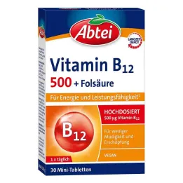 Abbey Vitamin B12 500 + folna kislina tablete (30 kosov)