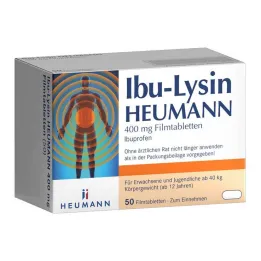 Ibu-Lysine Heumann 400 mg filmsko obložene tablete, 50 kos