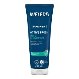 Gel za prhanje Weleda for Men Active Fresh 3v1, 200 ml
