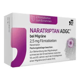 NARATRIPTAN ADGC® za migrene 2,5 mg filmsko obložene tablete, 2 kom