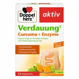Doppelherz Digestion Curcuma + encimske kapsule, 30 kos