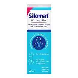 Silomat zaviralec kašlja pentoksiverin 19 mg/ml kapljice, 30 ml