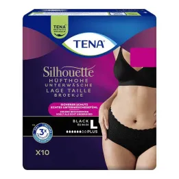 Črne inkontinenčne hlače Tena Silhouette Plus L, 10 kos