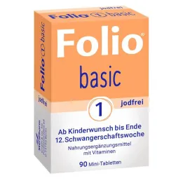 Folio 1 basic filmsko obložene tablete brez joda, 90 kos