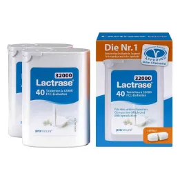 Lactrase 32.000 Fcc tablete, deljive v dozirniku (2x40 kosov)