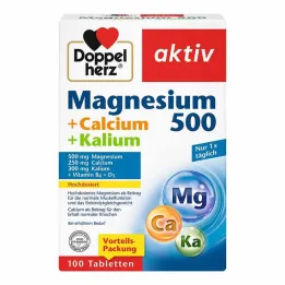 Doppelherz Magnezij 500 + Kalcij + Kalij tablete, 100 kosov