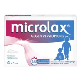Microlax klistir z rektalno raztopino s kratkim cevnim vratom, 4 kosi