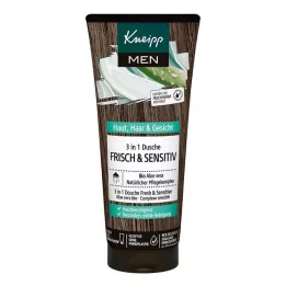 KNEIPP MEN 3v1 tuš svež & sensitiv, 200 ml
