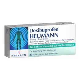Dexibuprofen Heumann 200 mg filmsko obložene tablete, 20 kom