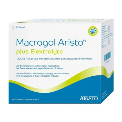 Macrogol Aristo plus elektroliti 13,72 g Ple, 20 kos Macrogol Aristo plus elektroliti 13,72 g Ple, 20 kos