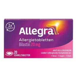 Allegra tablete za alergije 20 mg topljive tablete, 20 kom
