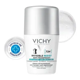 Vichy Dezodorant Roll-on 72h Anti-Stain Invisible, 50 ml