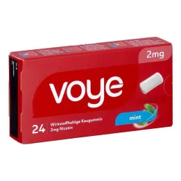 Voye Mint 2 mg žvečilni gumi z nikotinom (24 kosov)