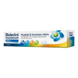 Biolectra Magnesium 250 mg Muscles & Bones Active žvečljive tablete, 30 kosov