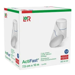 Actifast cevasti fiksirni povoj 7,5 cmx10 m moder, 1 kos