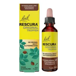 Bachove rože original Rescura kapljice brez alkohola čokoladna meta, 20 ml