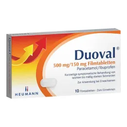 Duoval 500 mg/150 mg filmsko obložene tablete, 10 kom